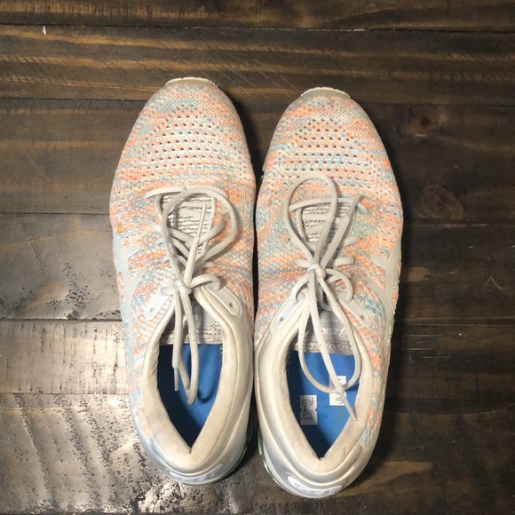 ASICS GEL QUANTUM 360 glacier grey/ orange pop/ Aruba blue womens 10 - Picture 4 of 6